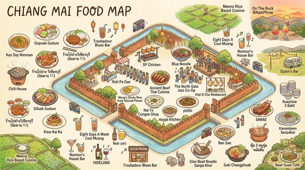 清邁必吃推薦地圖